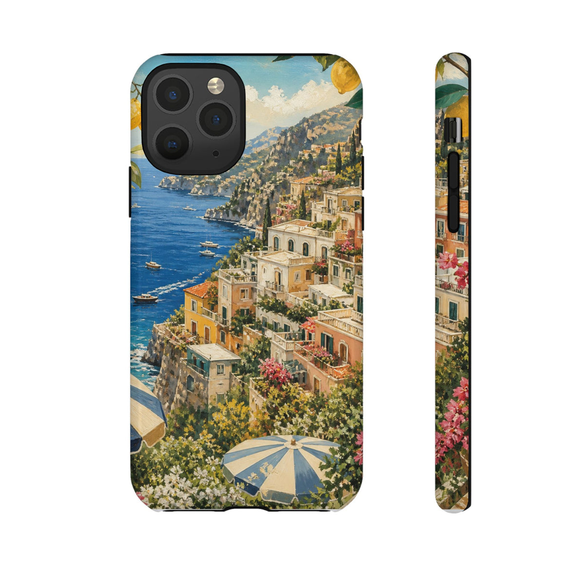Amalfi Coast Phone Case, Coastal Travel Art, Tough Protective Case, Matte or Glossy