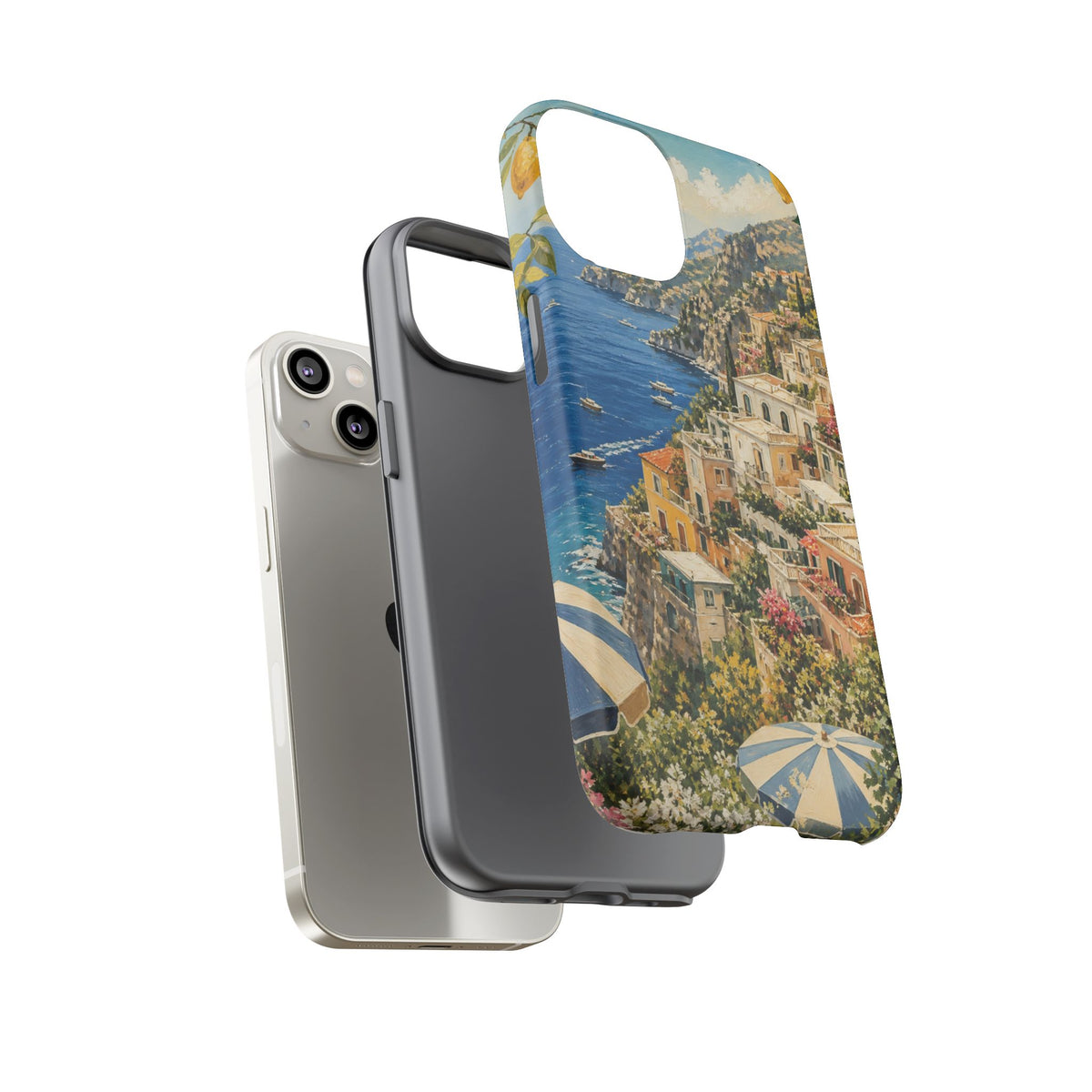Amalfi Coast Phone Case, Coastal Travel Art, Tough Protective Case, Matte or Glossy