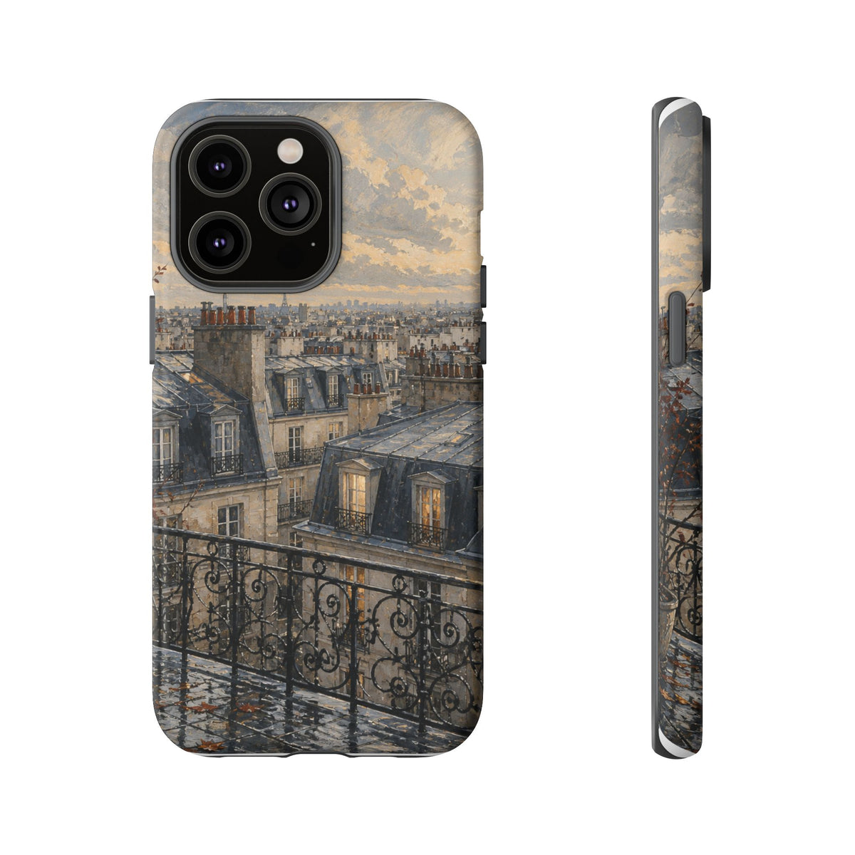 Paris Phone Case, Rooftop Travel Art, Tough Protective Case, Matte or Glossy