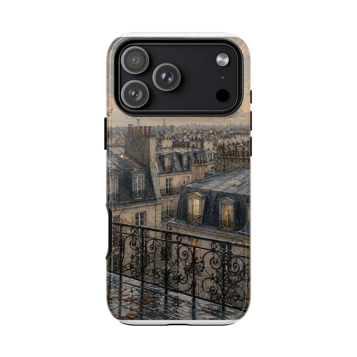 Paris Phone Case, Rooftop Travel Art, Tough Protective Case, Matte or Glossy