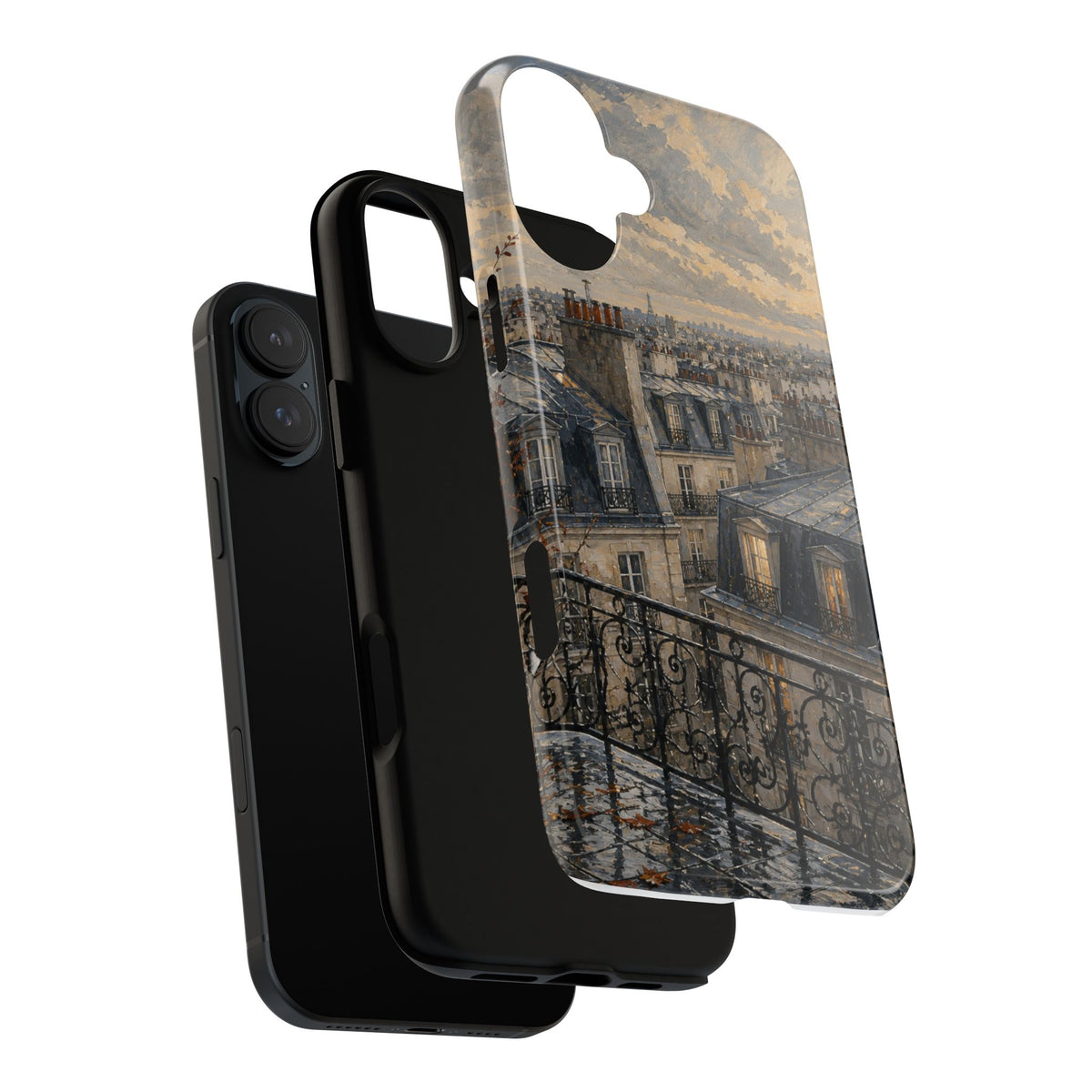Paris Phone Case, Rooftop Travel Art, Tough Protective Case, Matte or Glossy