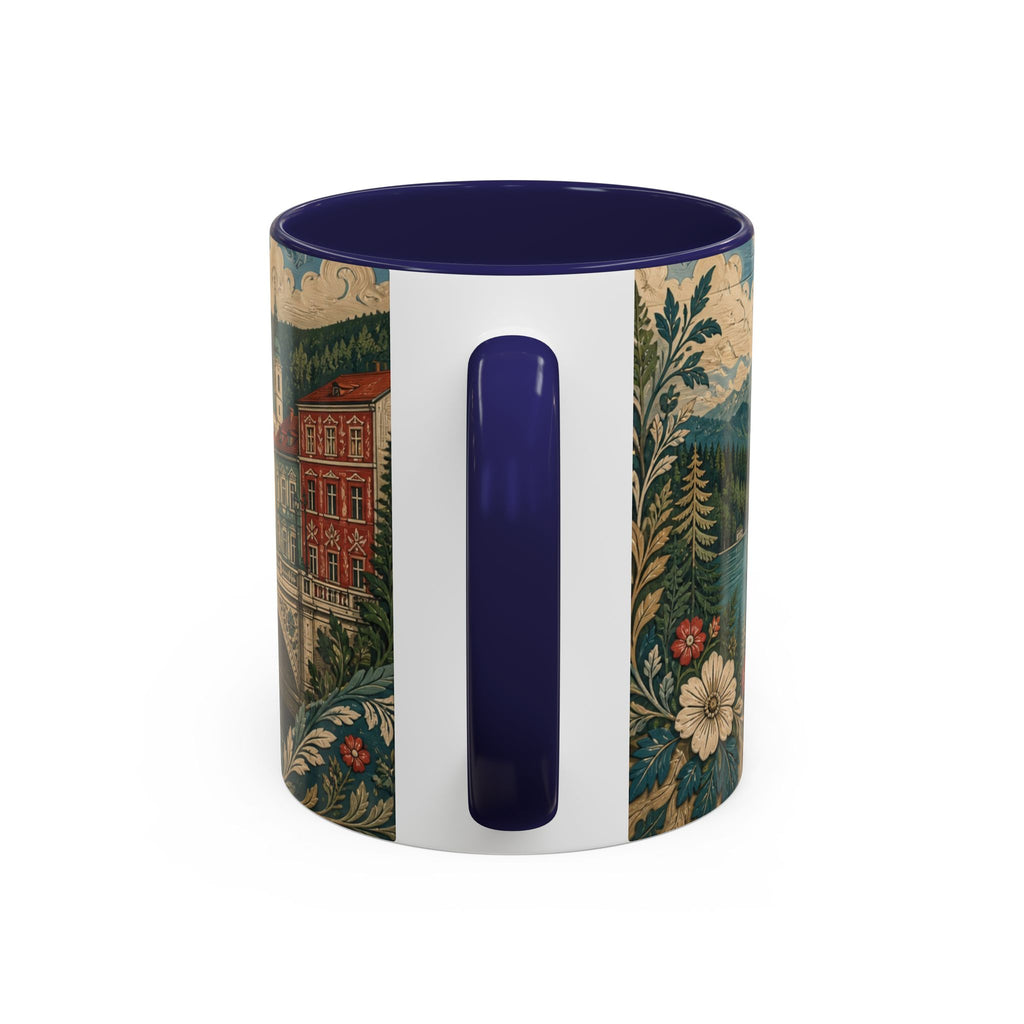 Bled & Ljubljana Accent Coffee Mug, Material-Look Travel Art, 11oz 15oz
