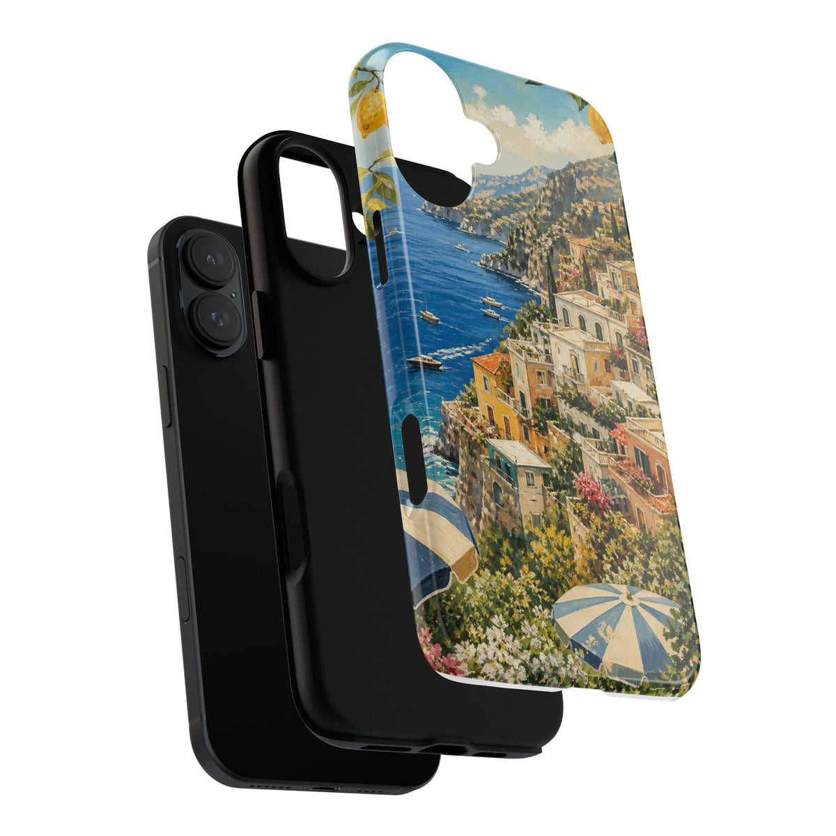 Amalfi Coast Phone Case, Coastal Travel Art, Tough Protective Case, Matte or Glossy