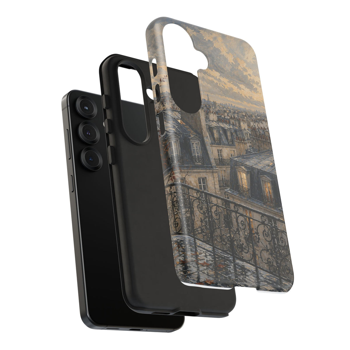 Paris Phone Case, Rooftop Travel Art, Tough Protective Case, Matte or Glossy