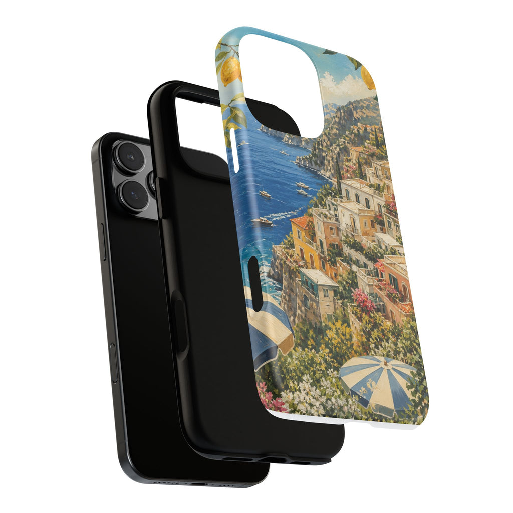 Amalfi Coast Phone Case, Coastal Travel Art, Tough Protective Case, Matte or Glossy