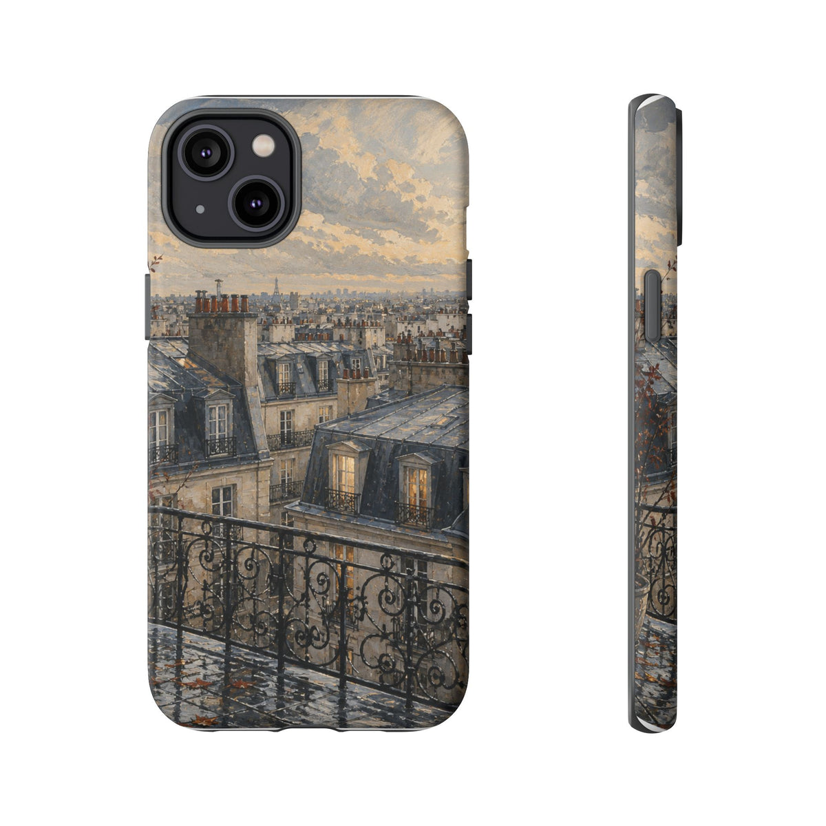 Paris Phone Case, Rooftop Travel Art, Tough Protective Case, Matte or Glossy