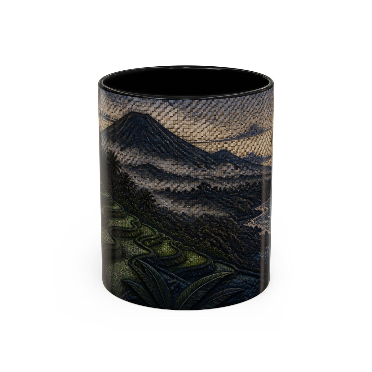 Bali Accent Coffee Mug, Material-Look Travel Art, 11oz 15oz