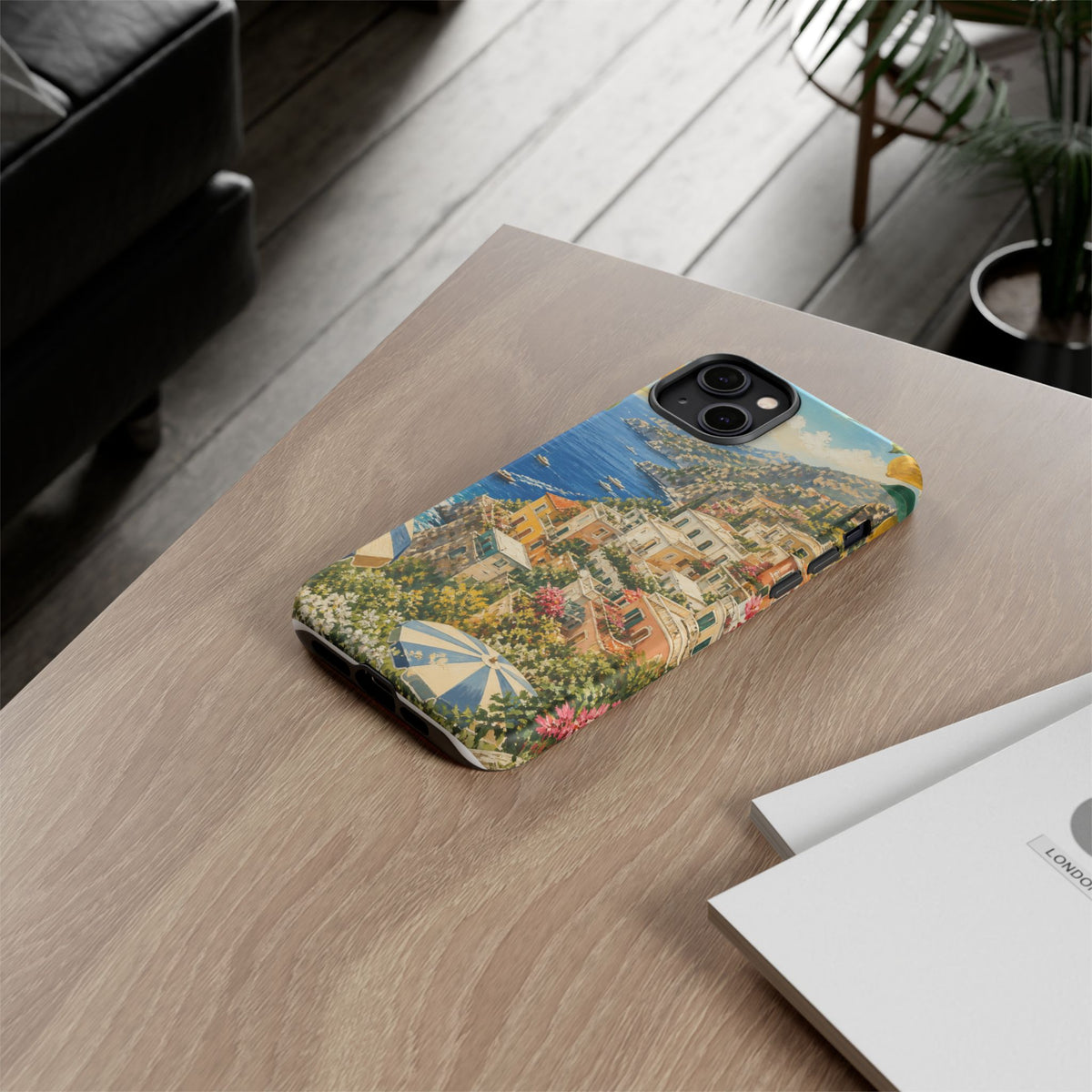 Amalfi Coast Phone Case, Coastal Travel Art, Tough Protective Case, Matte or Glossy