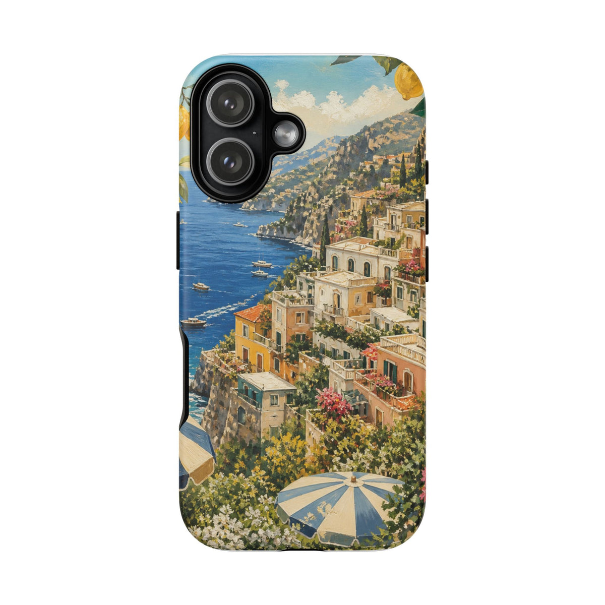 Amalfi Coast Phone Case, Coastal Travel Art, Tough Protective Case, Matte or Glossy
