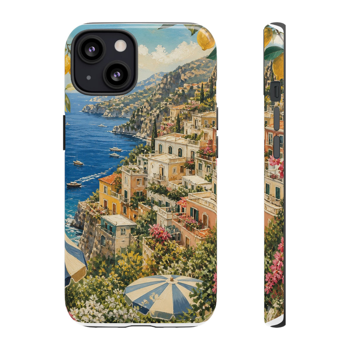 Amalfi Coast Phone Case, Coastal Travel Art, Tough Protective Case, Matte or Glossy