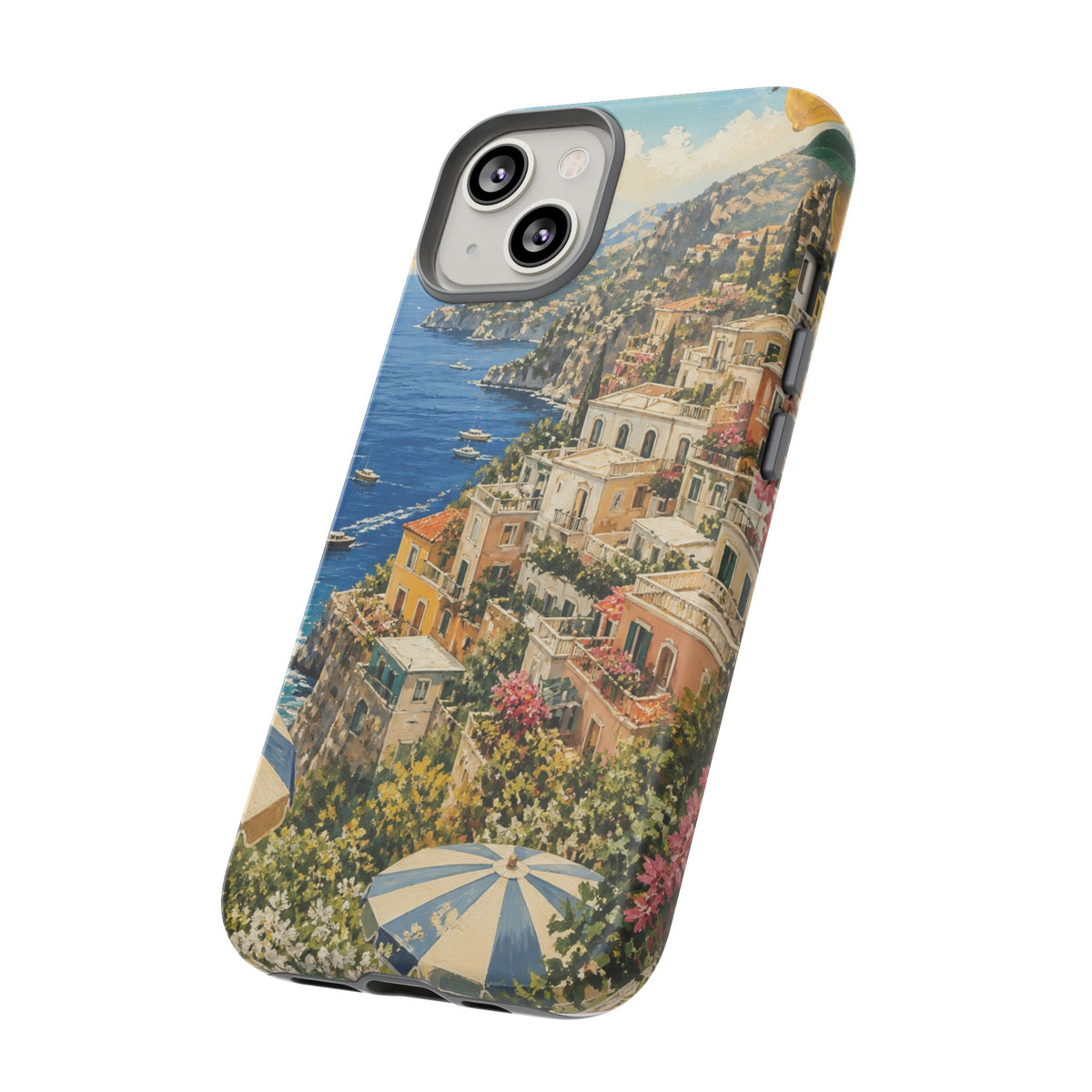 Amalfi Coast Phone Case, Coastal Travel Art, Tough Protective Case, Matte or Glossy