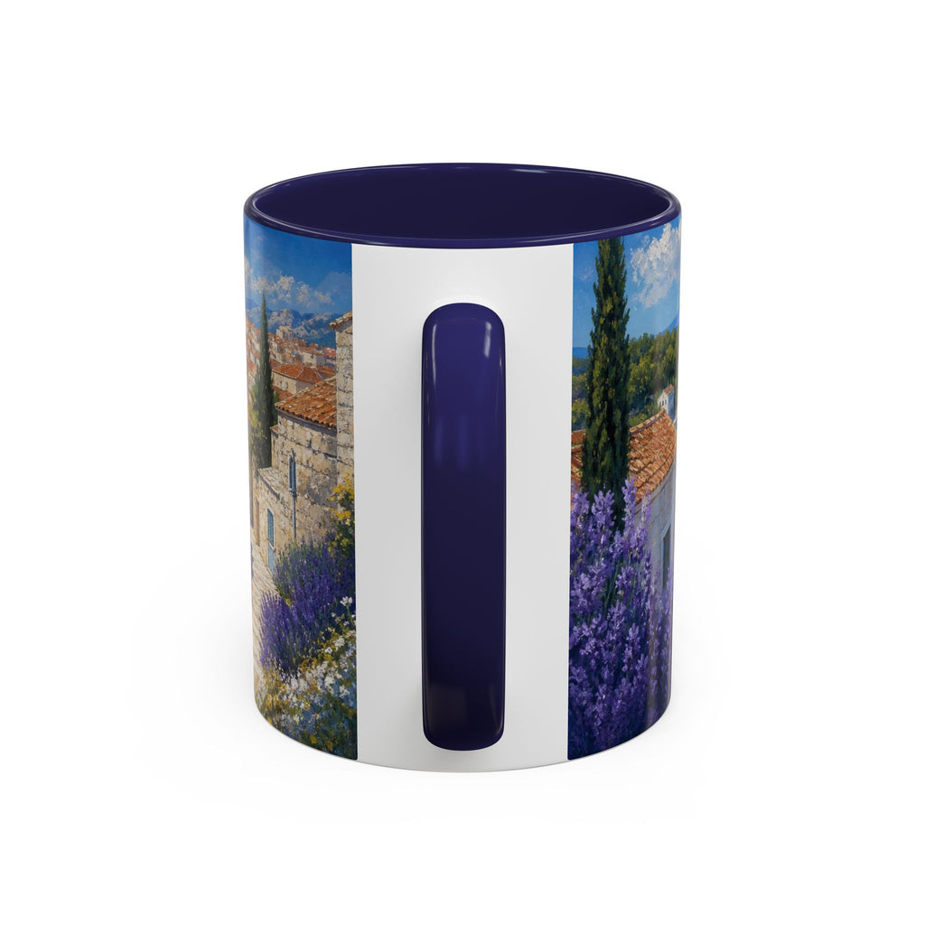 Hvar & Split Accent Coffee Mug, Scenic Travel Art, 11oz 15oz