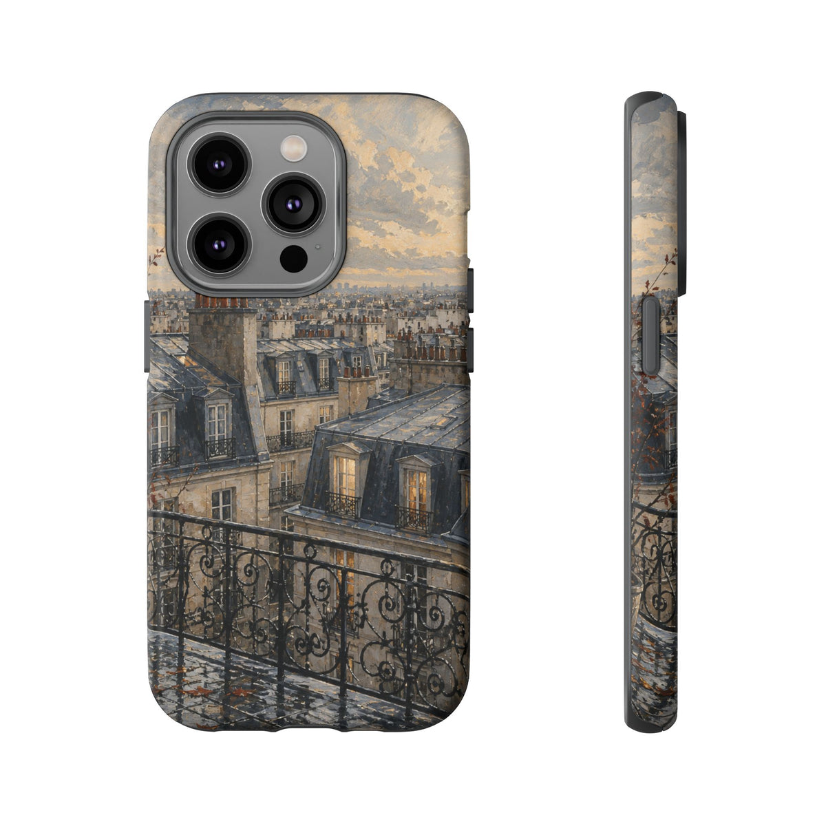 Paris Phone Case, Rooftop Travel Art, Tough Protective Case, Matte or Glossy