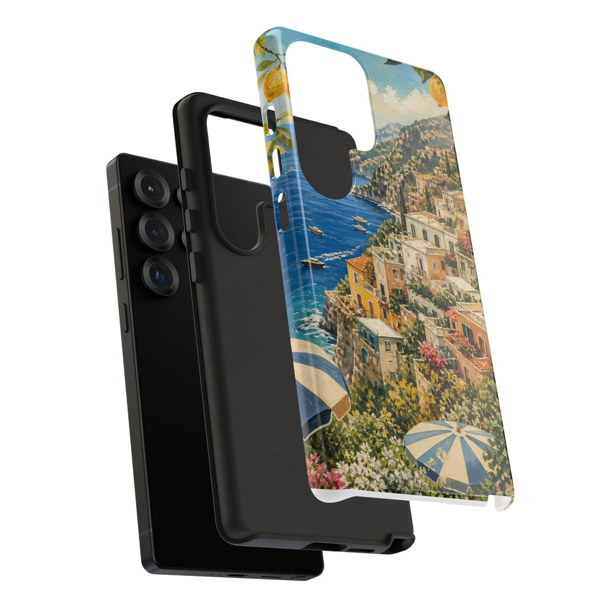Amalfi Coast Phone Case, Coastal Travel Art, Tough Protective Case, Matte or Glossy