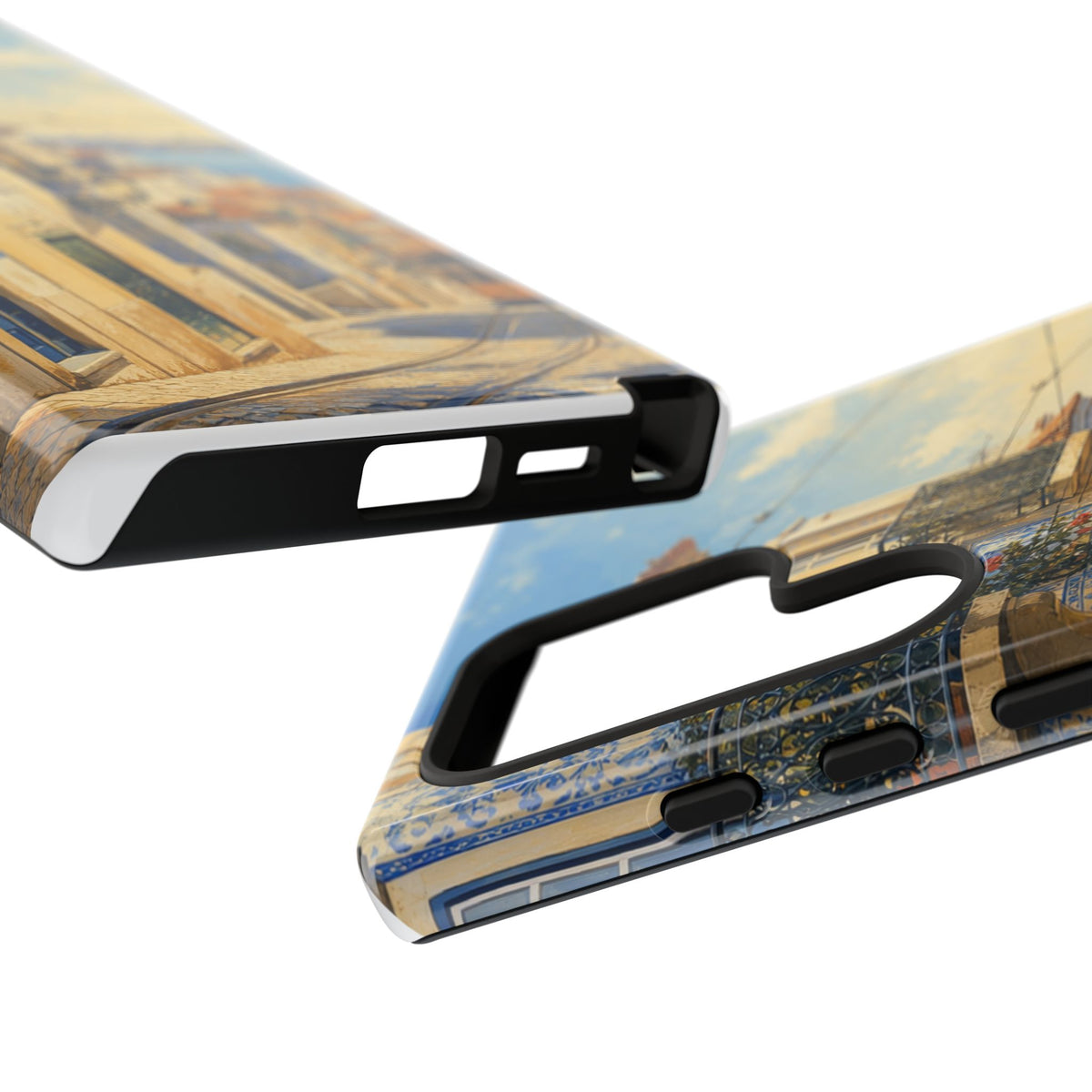 Lisbon Phone Case, Tram Street Travel Art, Tough Protective Case, Matte or Glossy