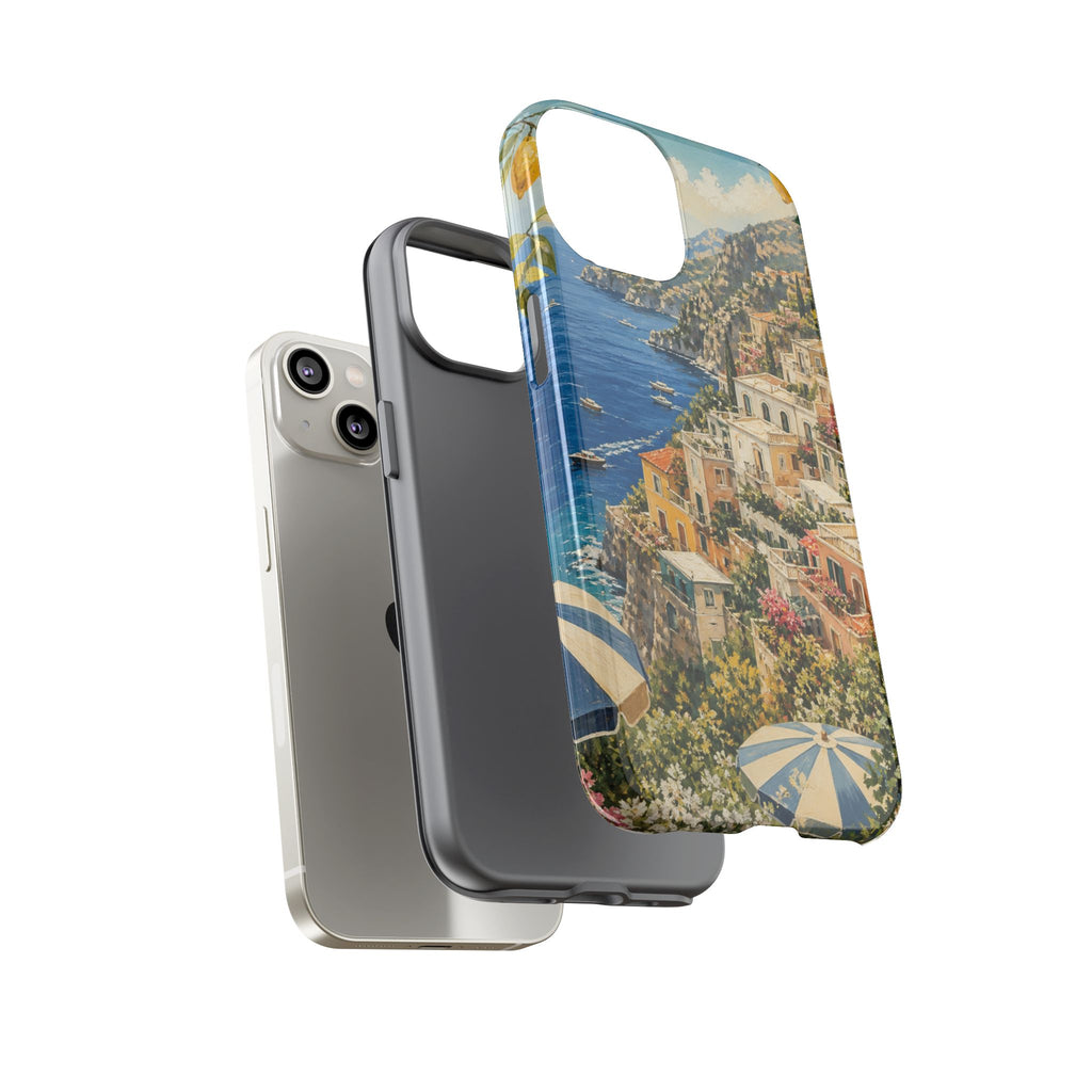 Amalfi Coast Phone Case, Coastal Travel Art, Tough Protective Case, Matte or Glossy