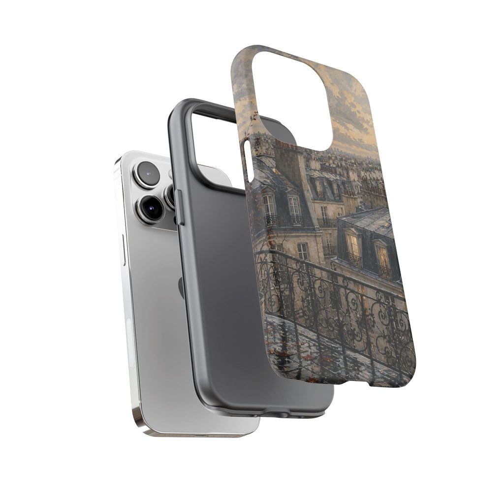 Paris Phone Case, Rooftop Travel Art, Tough Protective Case, Matte or Glossy