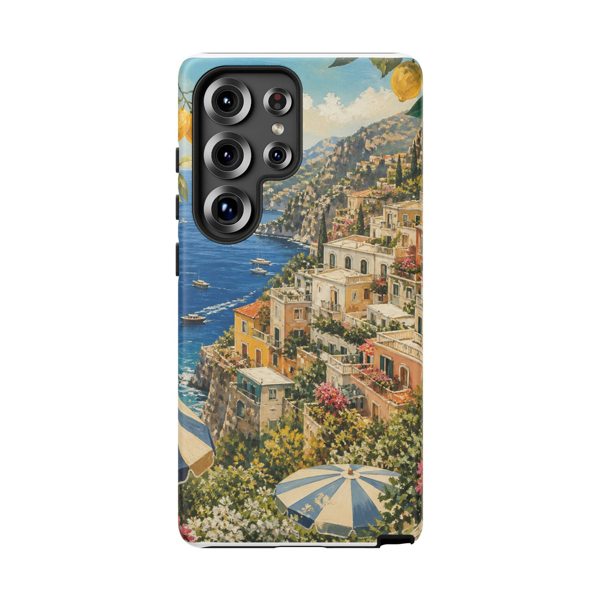 Amalfi Coast Phone Case, Coastal Travel Art, Tough Protective Case, Matte or Glossy