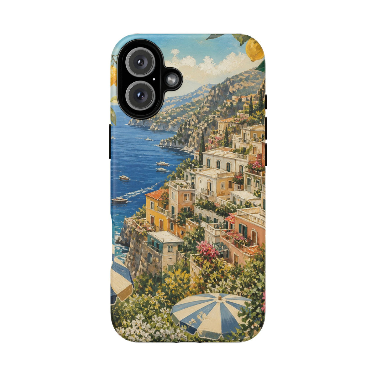 Amalfi Coast Phone Case, Coastal Travel Art, Tough Protective Case, Matte or Glossy