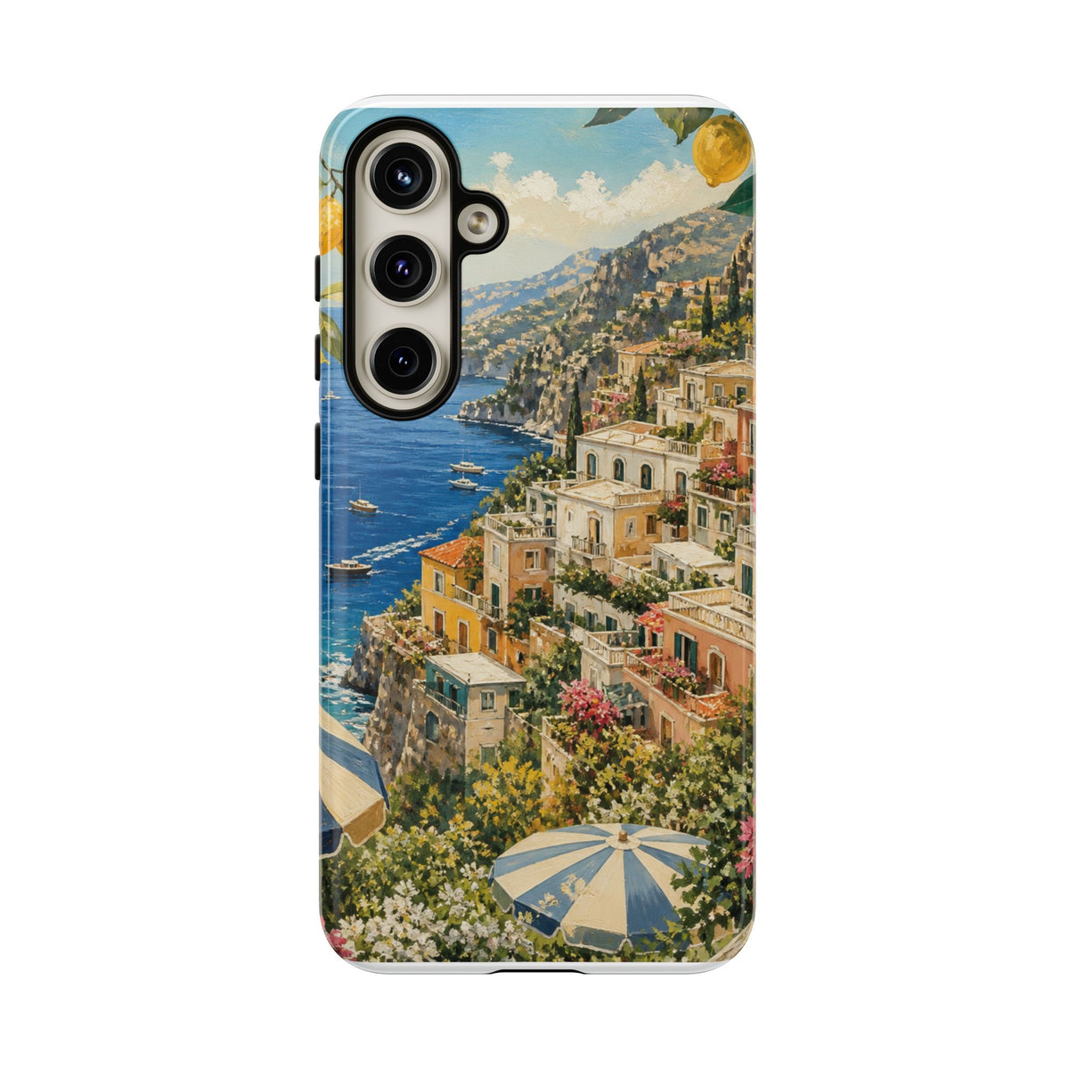 Amalfi Coast Phone Case, Coastal Travel Art, Tough Protective Case, Matte or Glossy