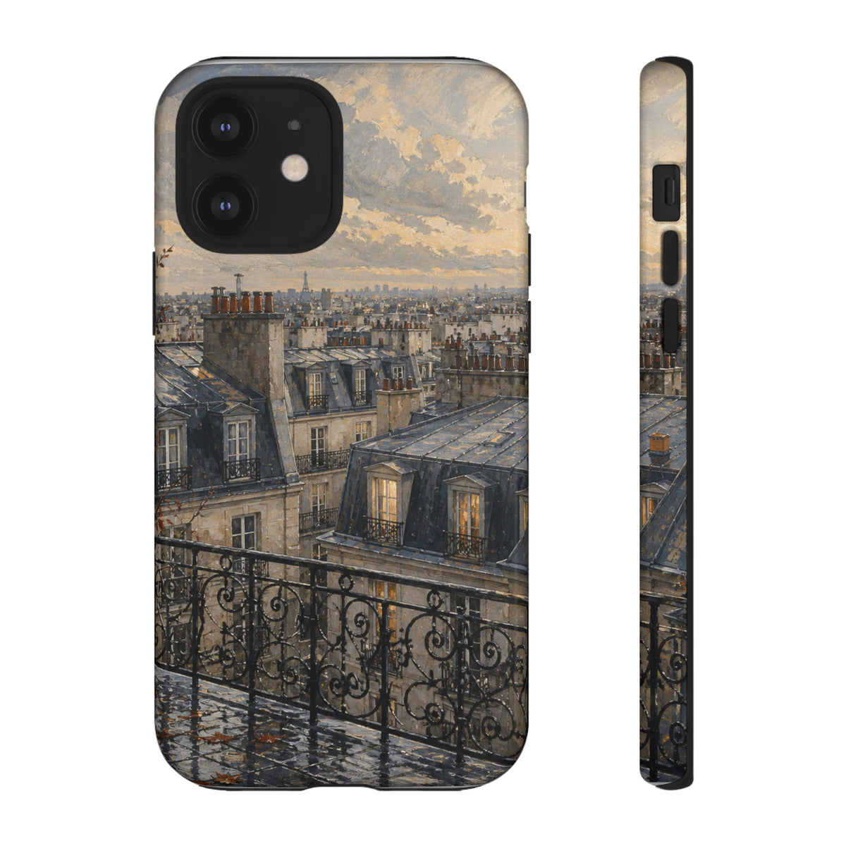 Paris Phone Case, Rooftop Travel Art, Tough Protective Case, Matte or Glossy