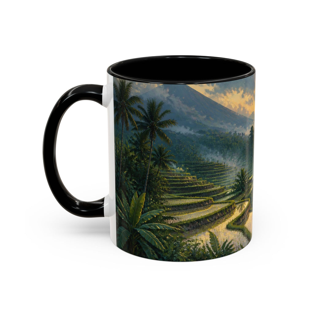 Bali Accent Coffee Mug, Scenic Travel Art, 11oz 15oz