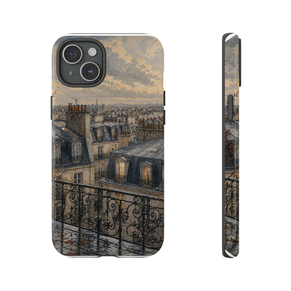 Paris Phone Case, Rooftop Travel Art, Tough Protective Case, Matte or Glossy