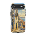 Lisbon Phone Case, Tram Street Travel Art, Tough Protective Case, Matte or Glossy