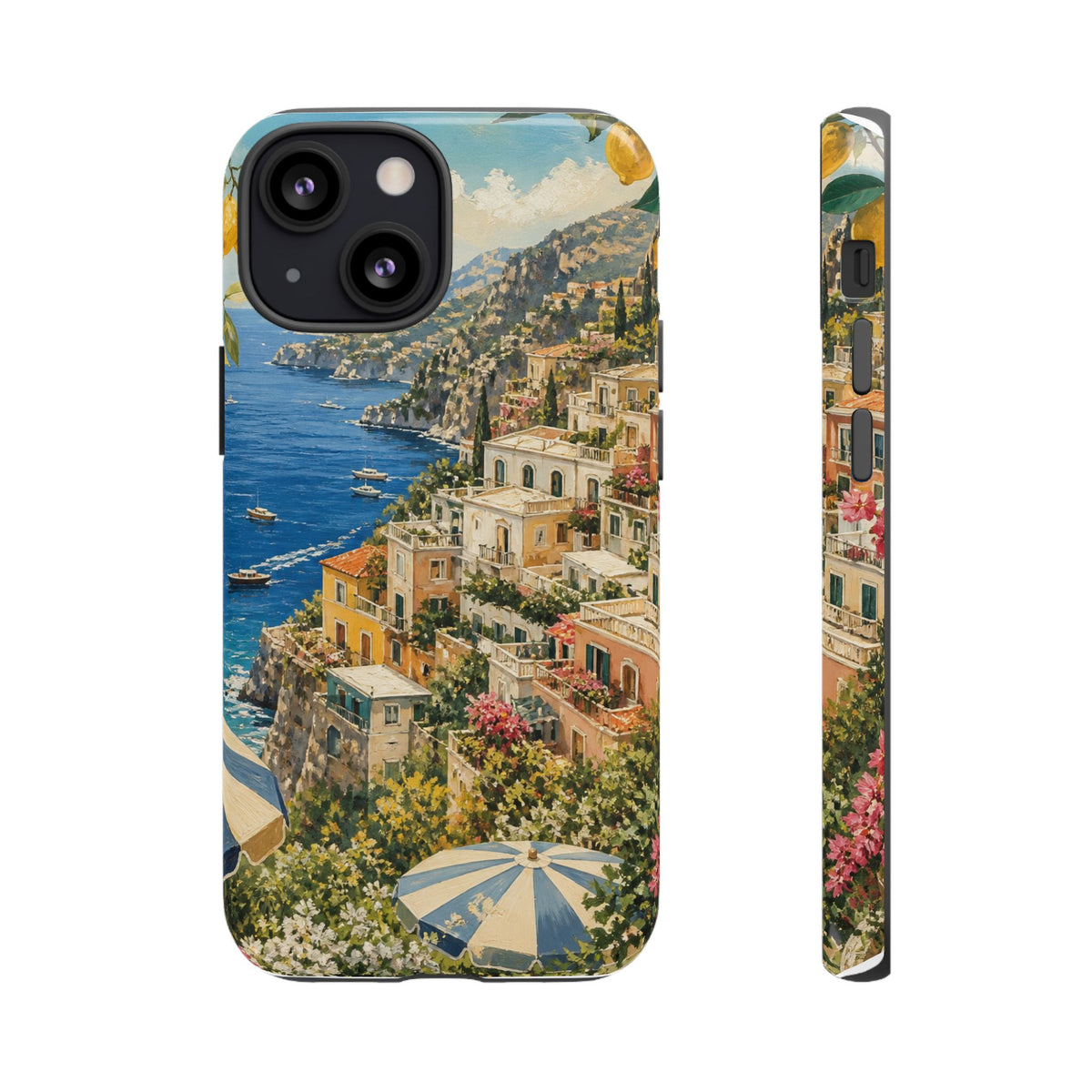 Amalfi Coast Phone Case, Coastal Travel Art, Tough Protective Case, Matte or Glossy