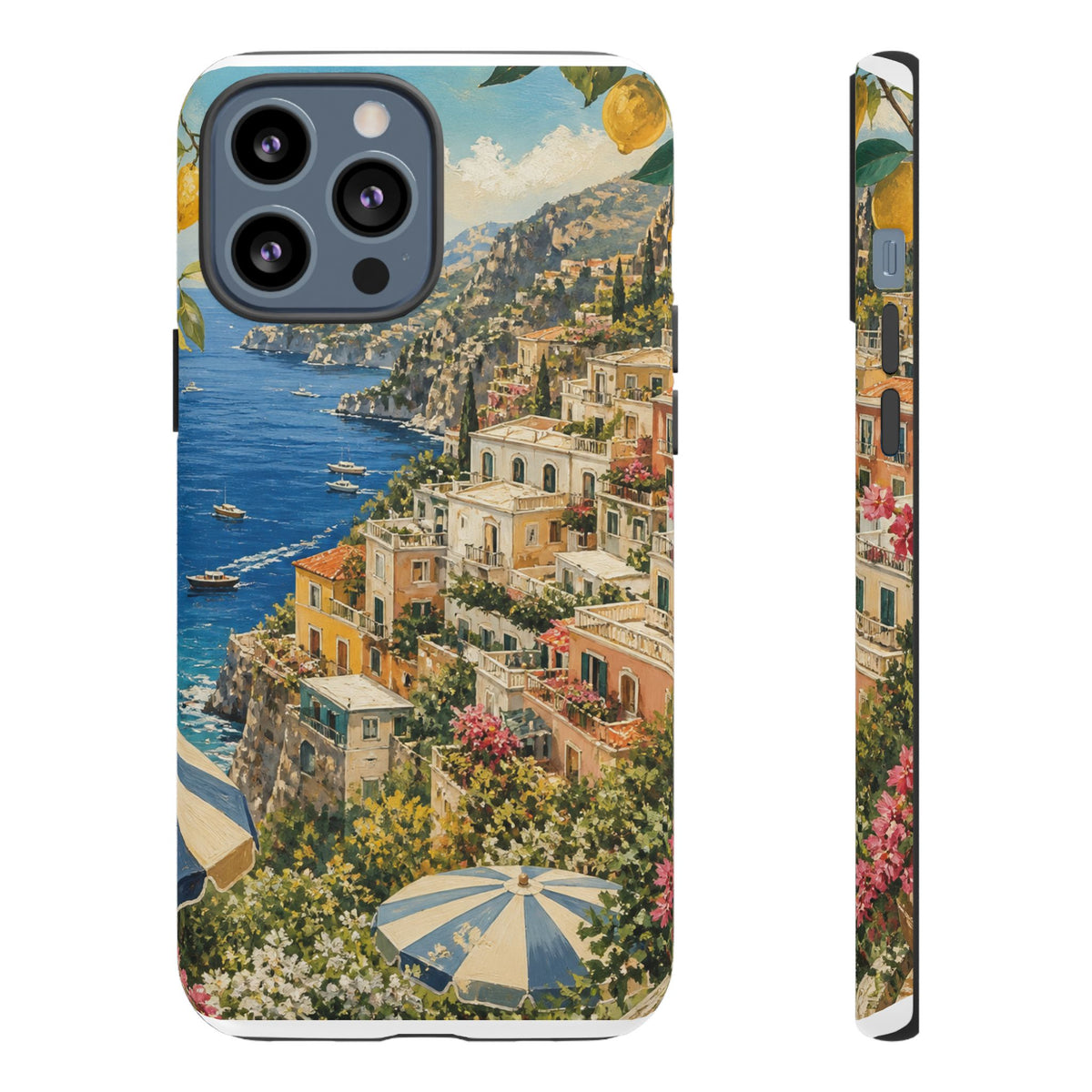 Amalfi Coast Phone Case, Coastal Travel Art, Tough Protective Case, Matte or Glossy