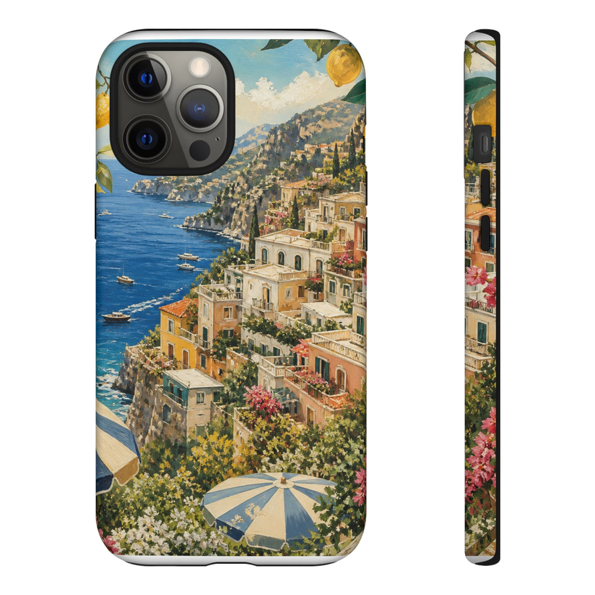 Amalfi Coast Phone Case, Coastal Travel Art, Tough Protective Case, Matte or Glossy