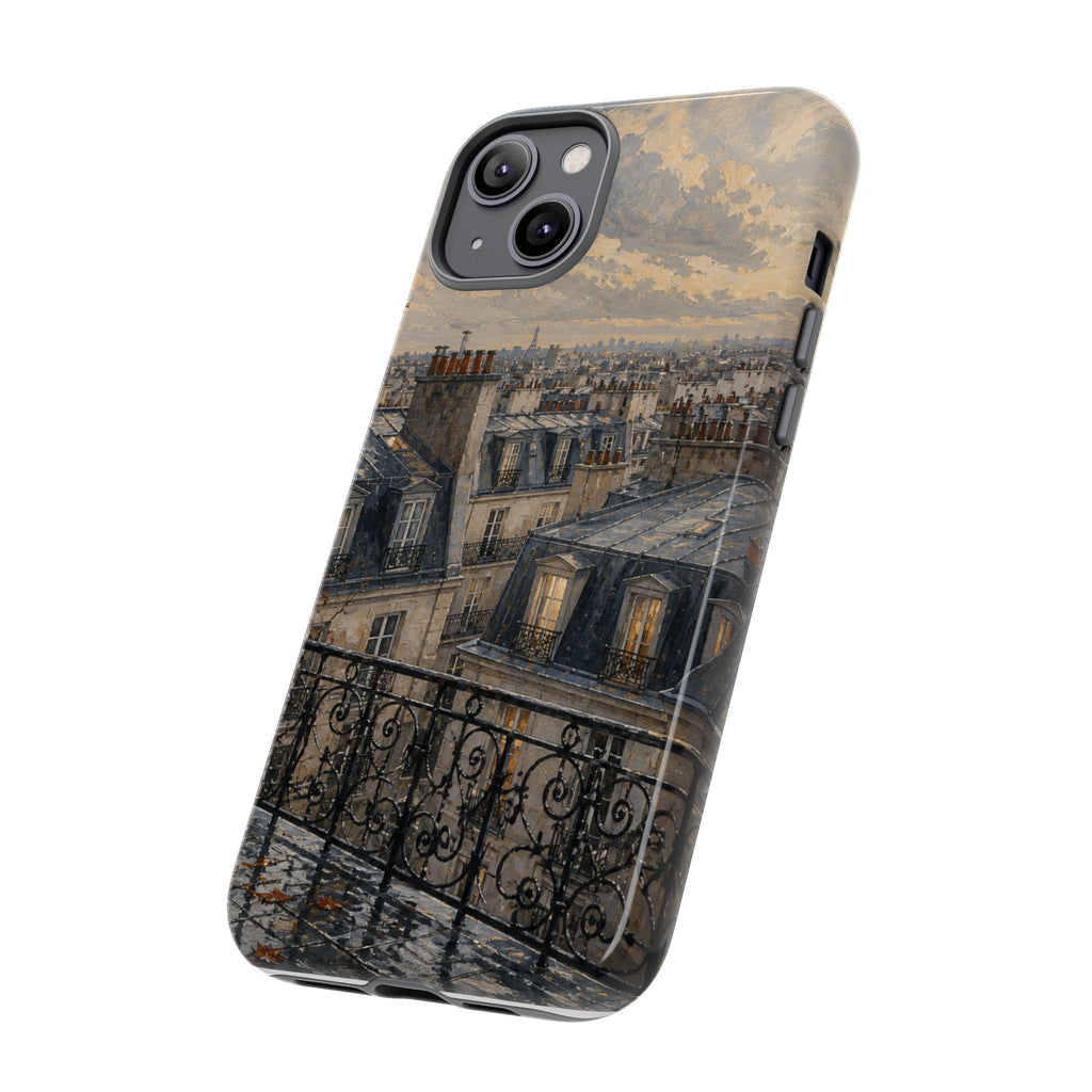Paris Phone Case, Rooftop Travel Art, Tough Protective Case, Matte or Glossy