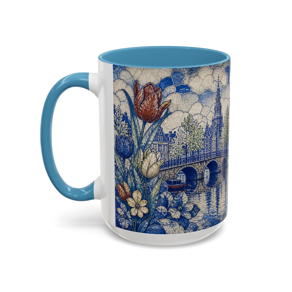 Amsterdam Accent Coffee Mug, Material-Look Travel Art, 11oz 15oz