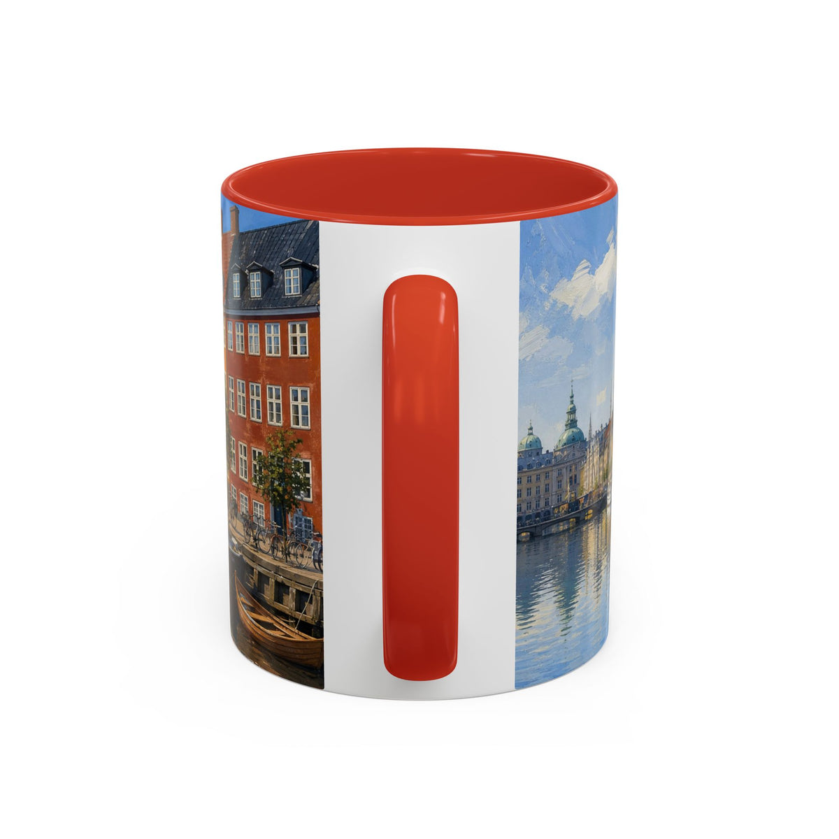 Copenhagen Accent Coffee Mug, Scenic Travel Art, 11oz 15oz