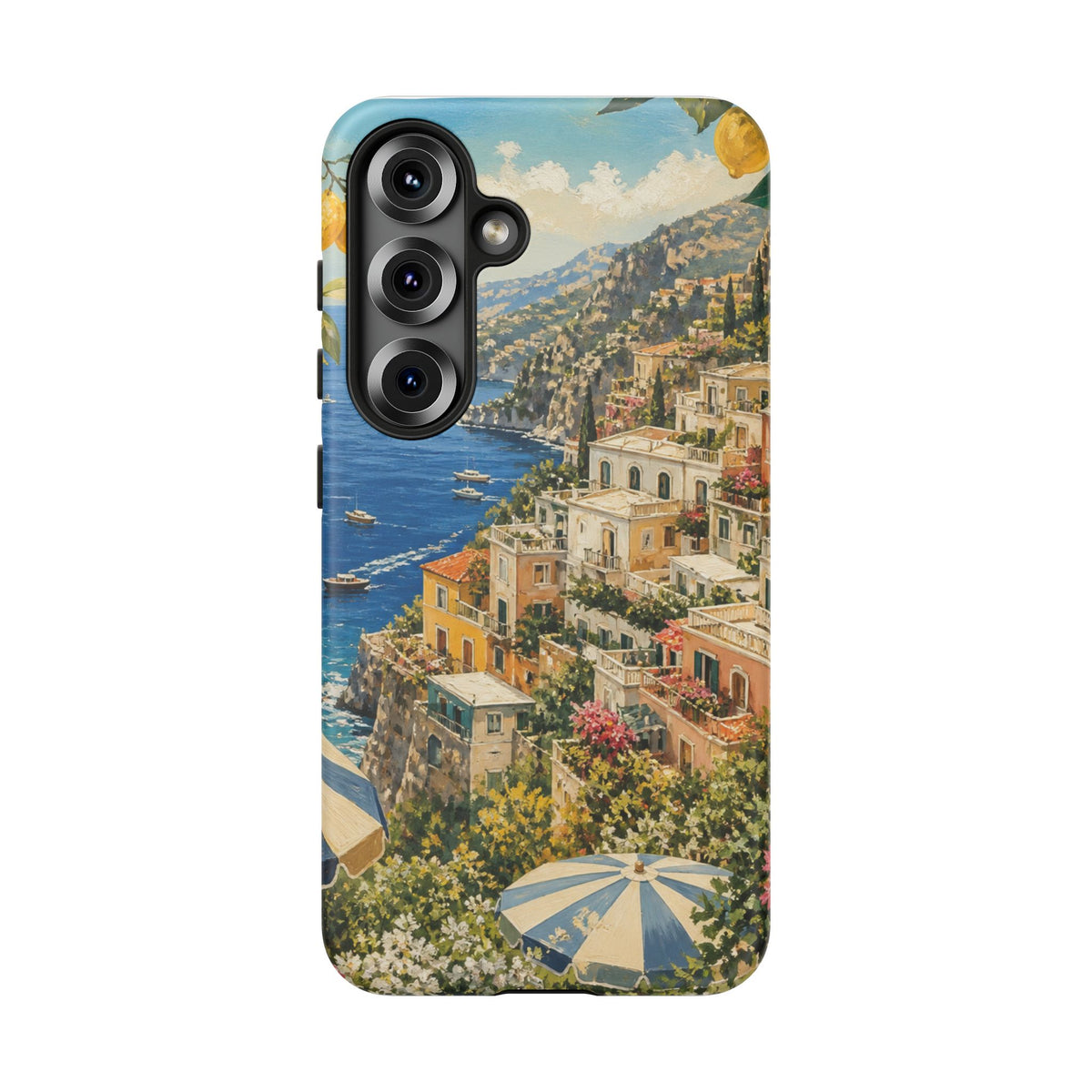 Amalfi Coast Phone Case, Coastal Travel Art, Tough Protective Case, Matte or Glossy