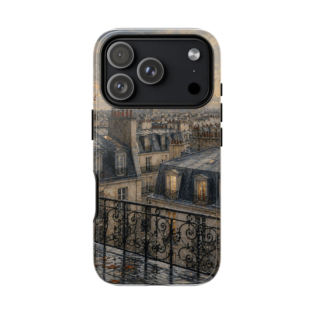 Paris Phone Case, Rooftop Travel Art, Tough Protective Case, Matte or Glossy