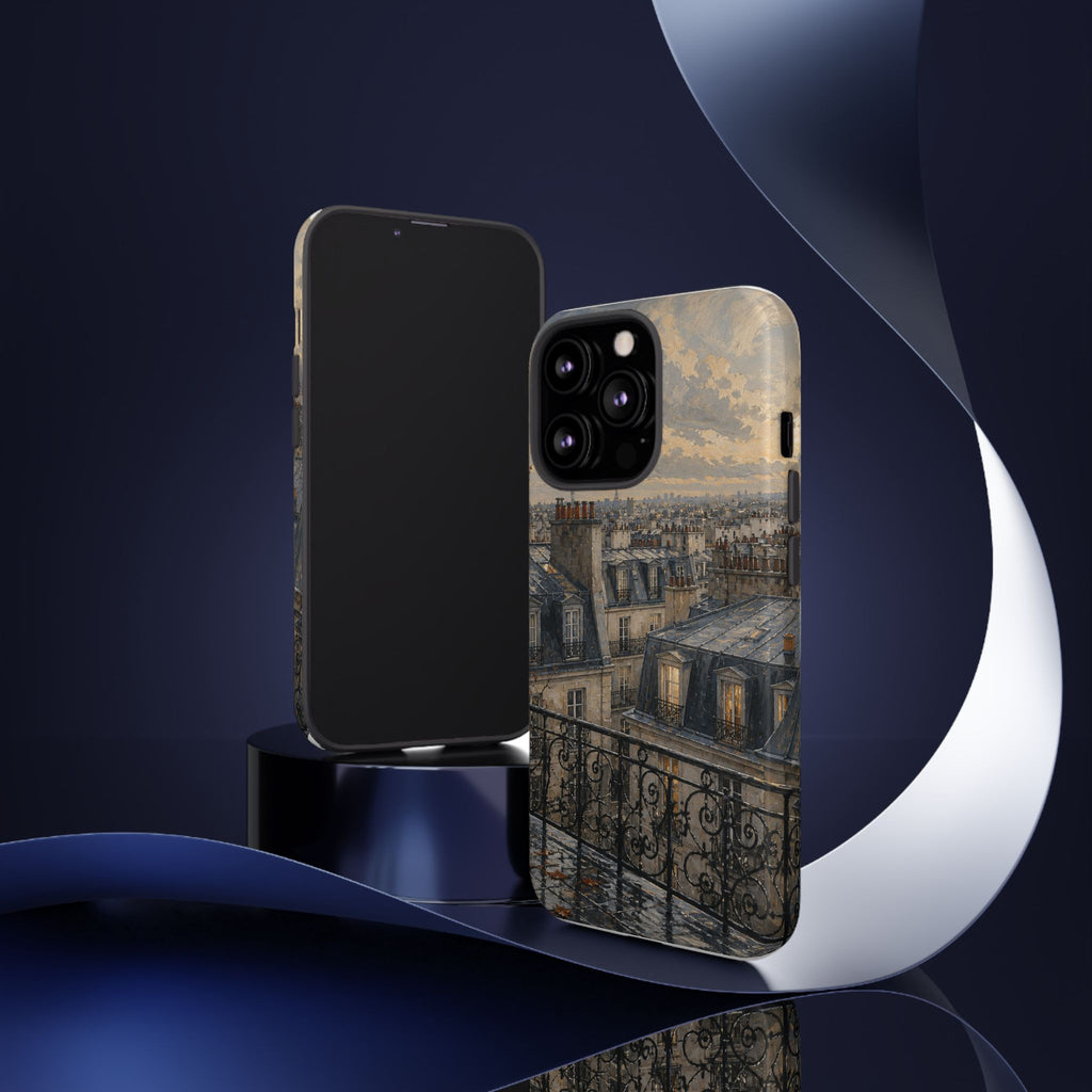 Paris Phone Case, Rooftop Travel Art, Tough Protective Case, Matte or Glossy