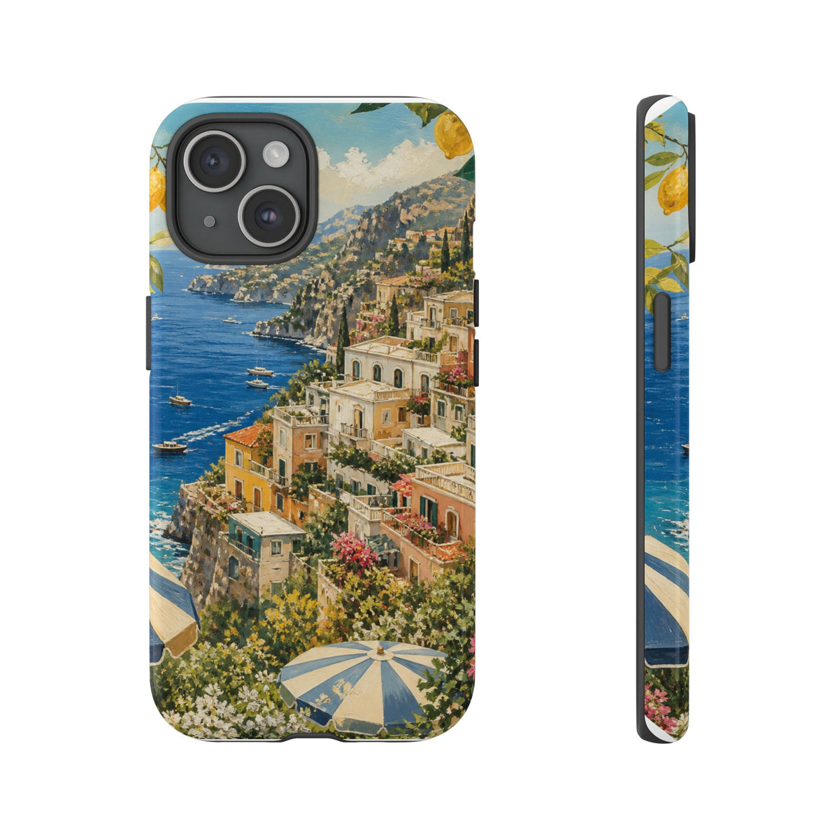 Amalfi Coast Phone Case, Coastal Travel Art, Tough Protective Case, Matte or Glossy