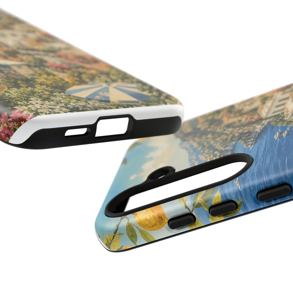 Amalfi Coast Phone Case, Coastal Travel Art, Tough Protective Case, Matte or Glossy