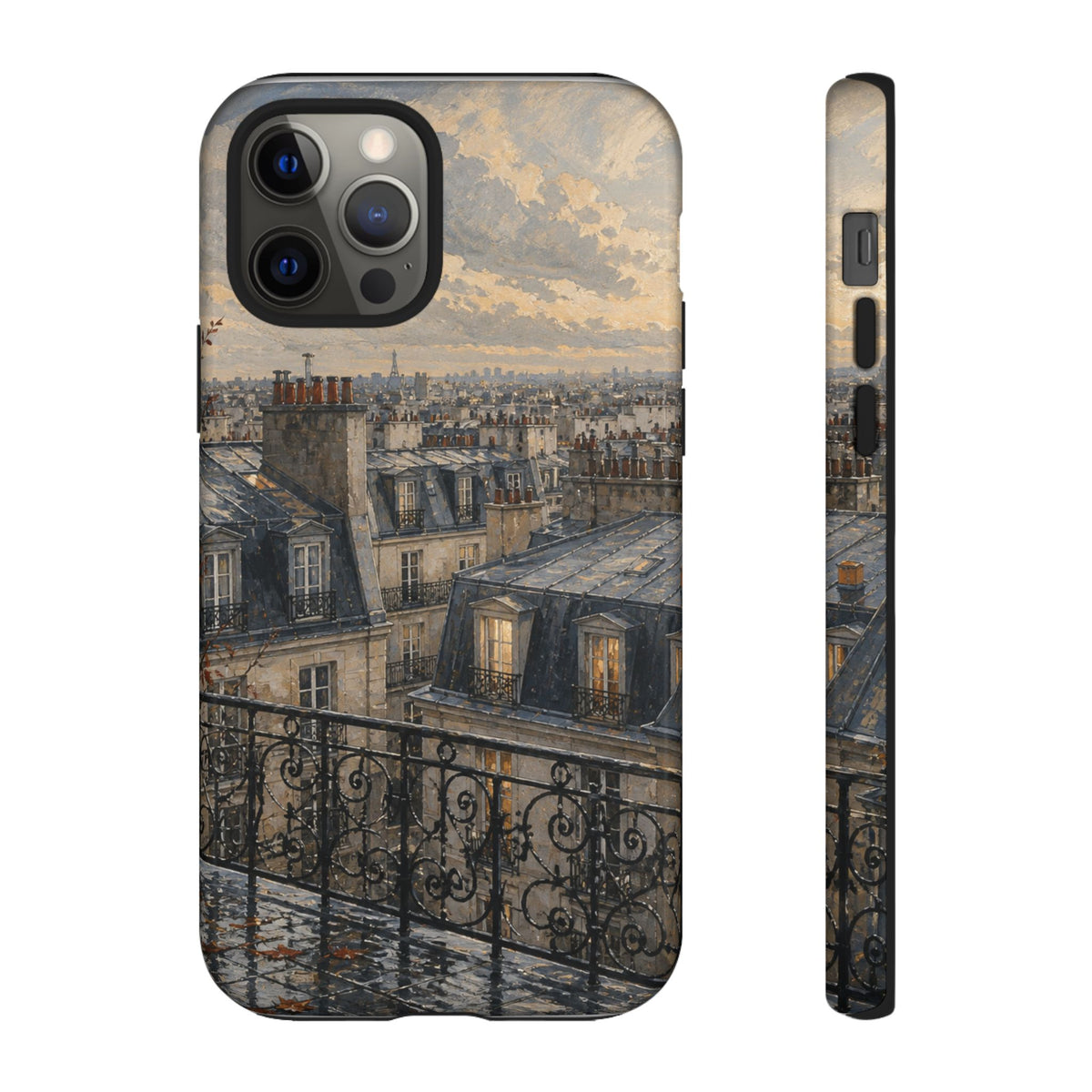 Paris Phone Case, Rooftop Travel Art, Tough Protective Case, Matte or Glossy