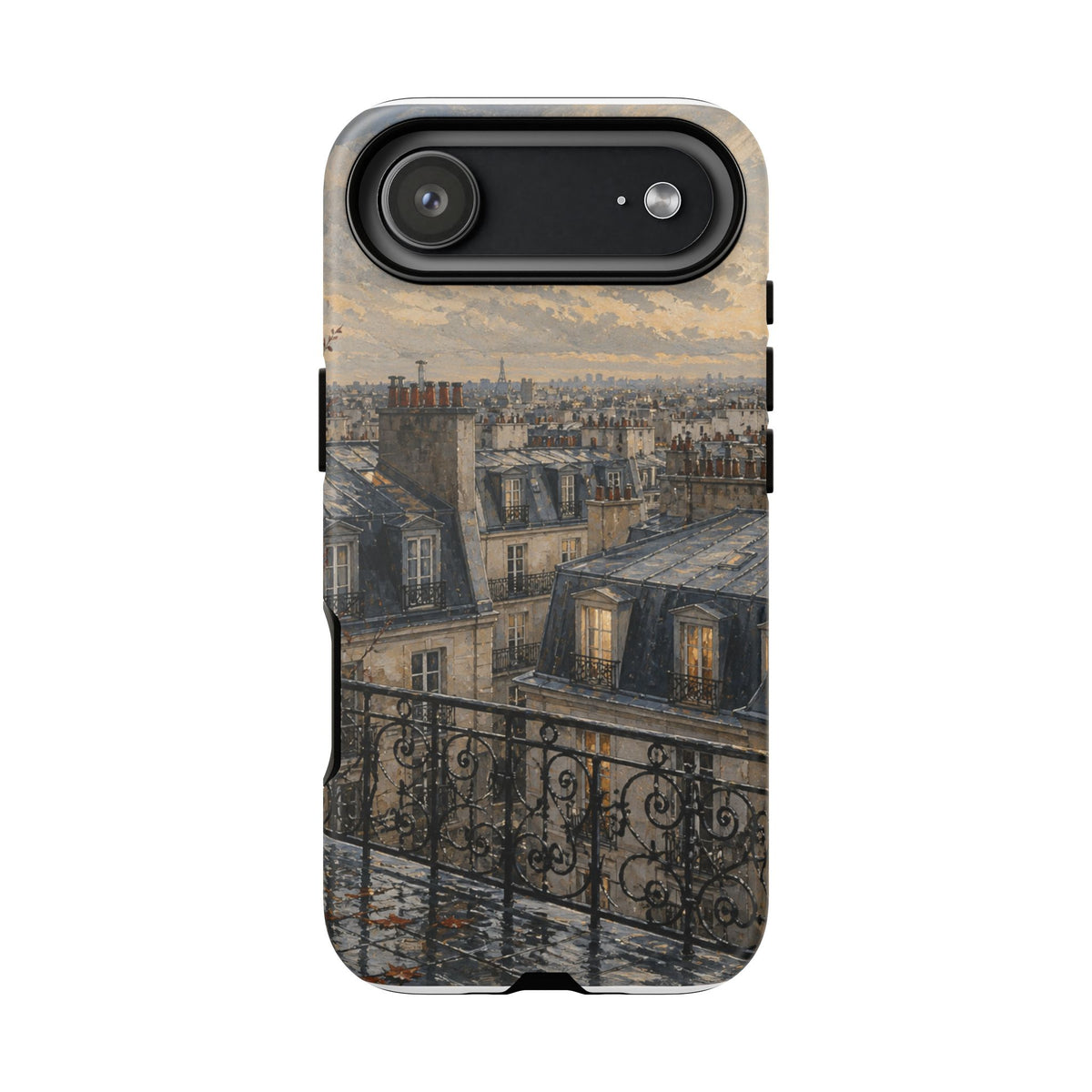 Paris Phone Case, Rooftop Travel Art, Tough Protective Case, Matte or Glossy